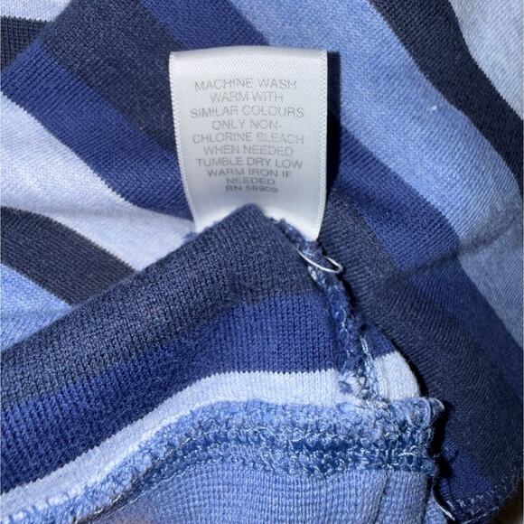 CREMIEUX Supima Cotton 1/4 Zip Pullover Sweater Multi Stripe XL - Picture 4 of 7